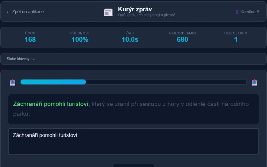 Hra Kurýr zpráv